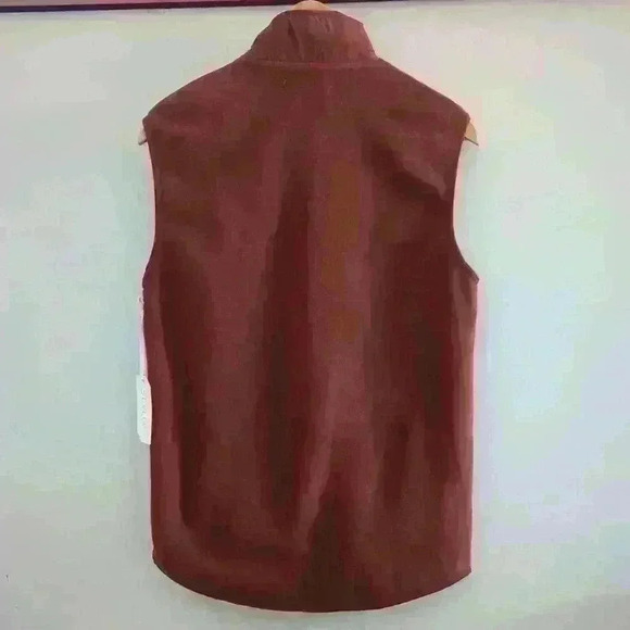 STYLUS | Men's Roanoke Red Warm Fleece Button Up Collard Vest - Picture 6 of 6